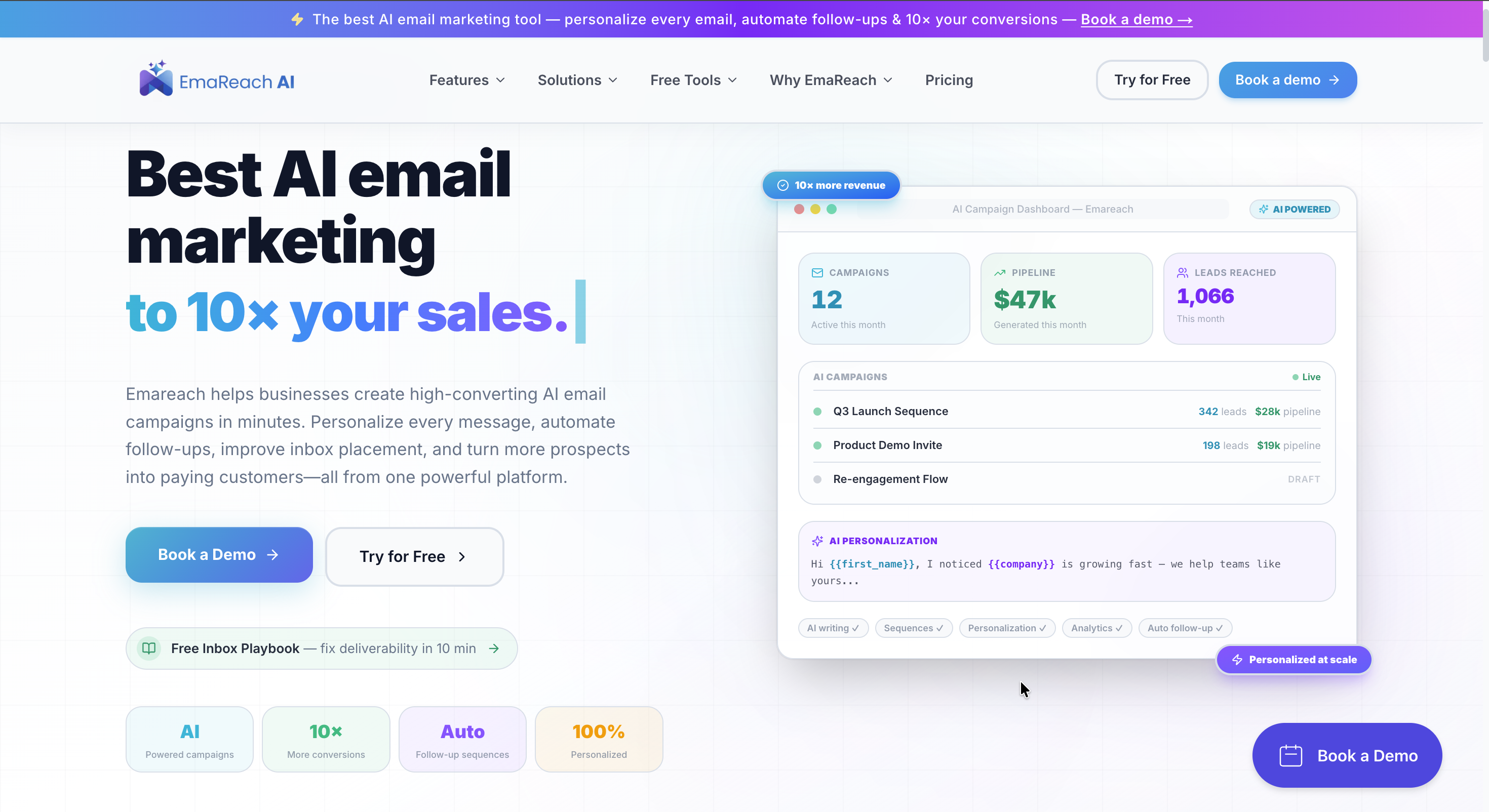 EmaReach AI preview